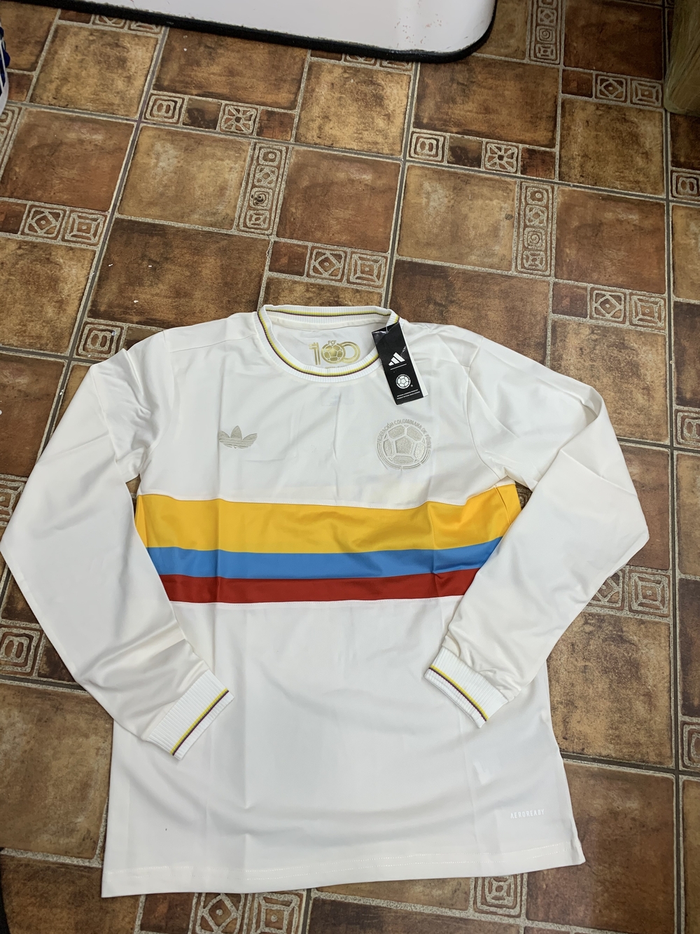 adidas Originals Colombia Long Sleeve Anniversary Jersey Size M